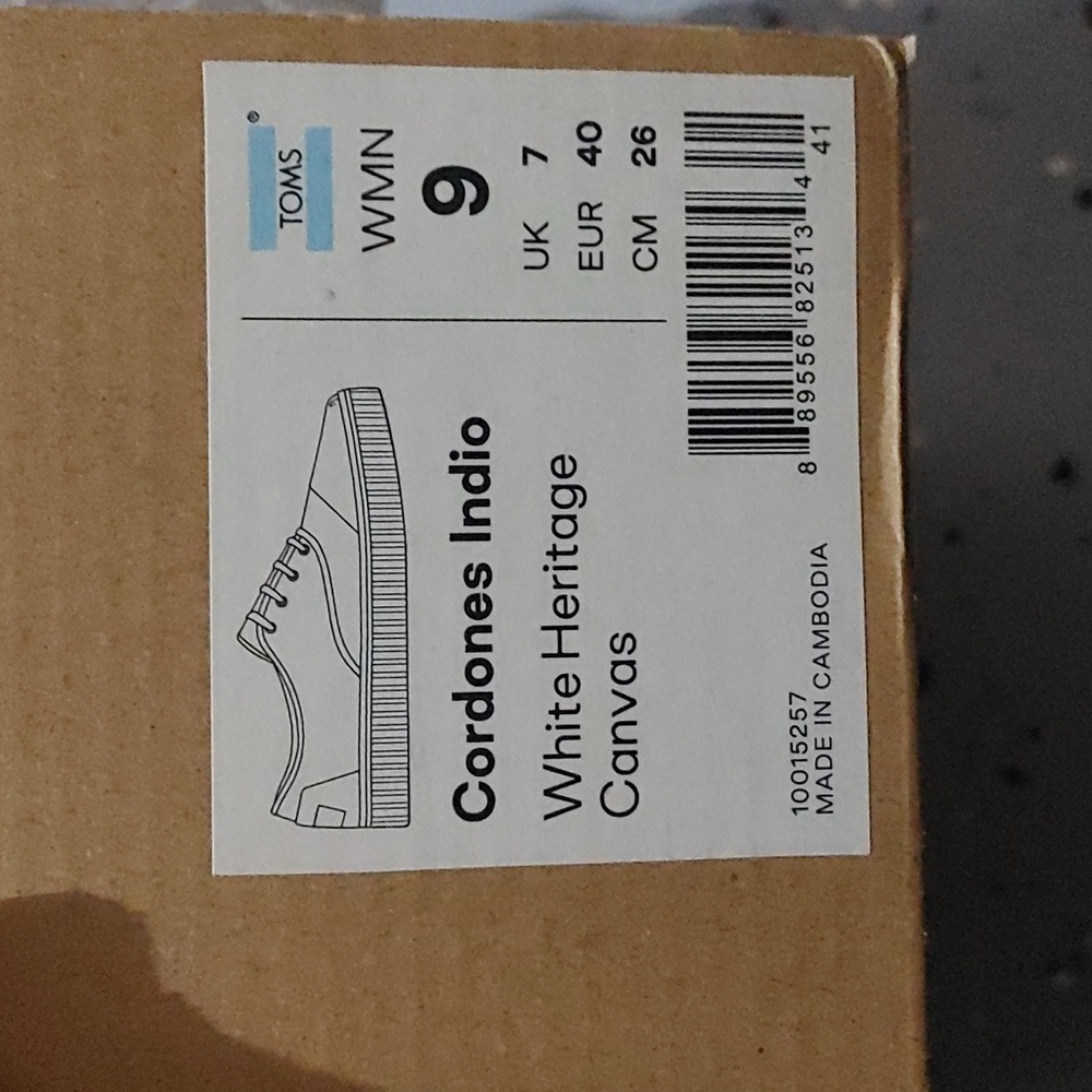 TOMS Women cordones indio Lace up Sneakers White size US 9 - Picture 4 of 4